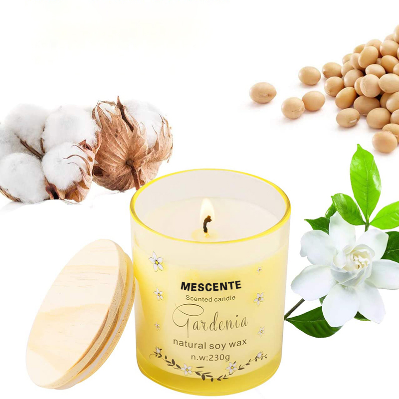 M&Scent kézzel készített luxus üvegtartó Spirituális kerámia oszlopos vanília illatú gyertya kristályokkal