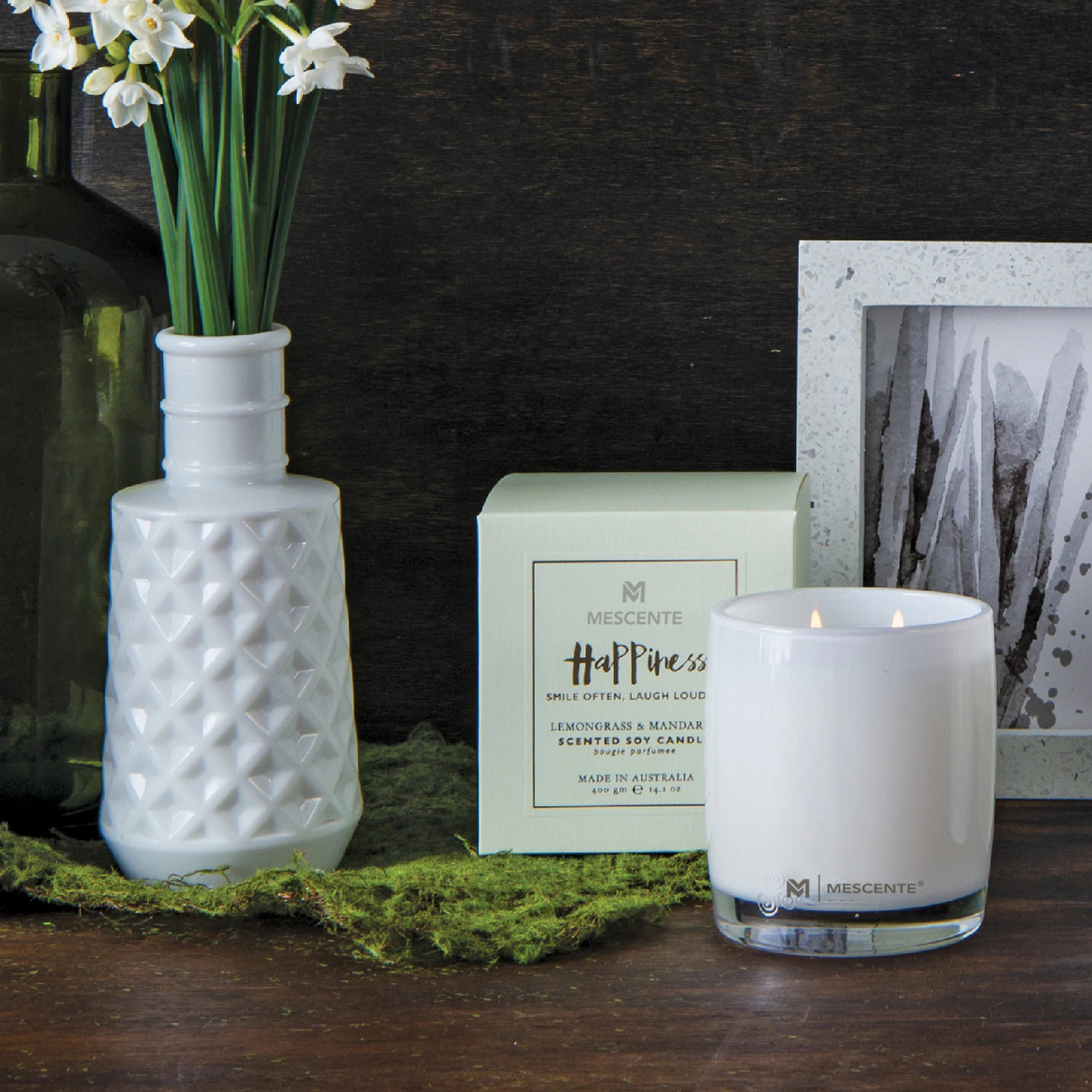 M&Scent nagy üvegpalack Otthoni Essentials Aroma Reed diffúzor ajándék szett rattan pálcikákkal