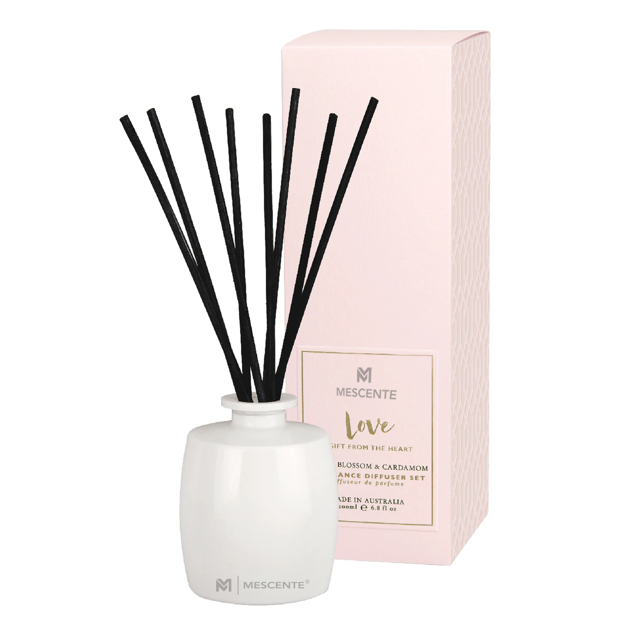 M&Scent nagy üvegpalack Otthoni Essentials Aroma Reed diffúzor ajándék szett rattan pálcikákkal