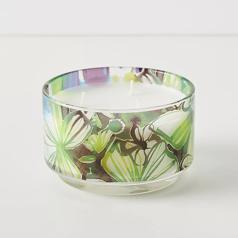 M&Scent Luxus egyedi dekoráció Private Label 3 Wick A Sunday Painter üvegkristály illatú szójaviasz gyertyák