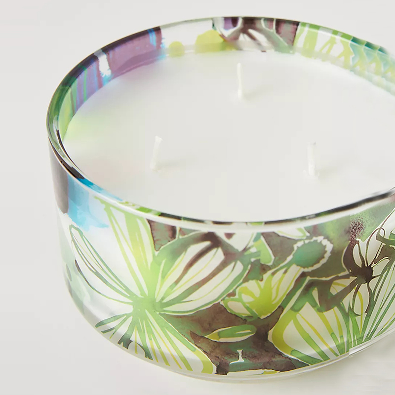 M&Scent Luxus egyedi dekoráció Private Label 3 Wick A Sunday Painter üvegkristály illatú szójaviasz gyertyák