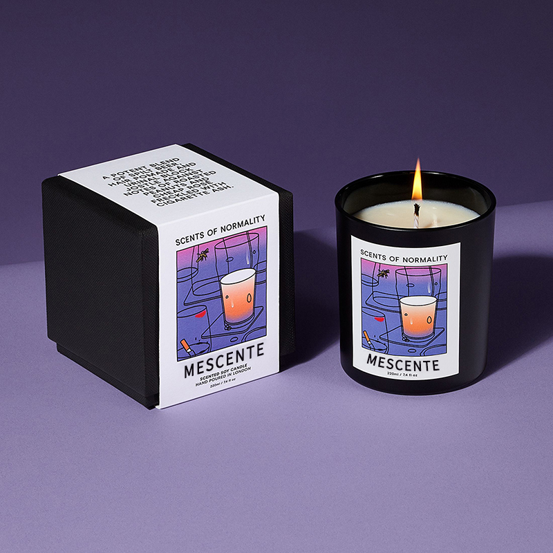 M&Scent nagykereskedelmi luxus egyedi saját címkés kézzel készített karácsonyi kristály aroma illatú szójaviasz gyertyák