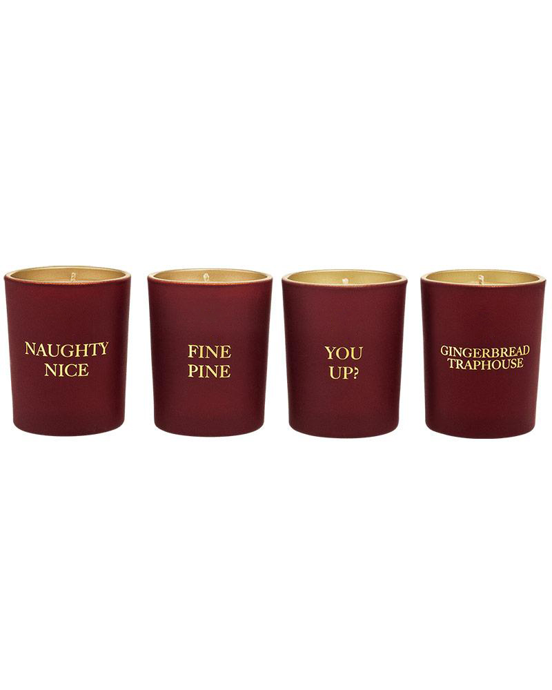 M&Scent luxus saját márkás lakberendezési aroma illatos gyertya ajándék készlet 4 darabból