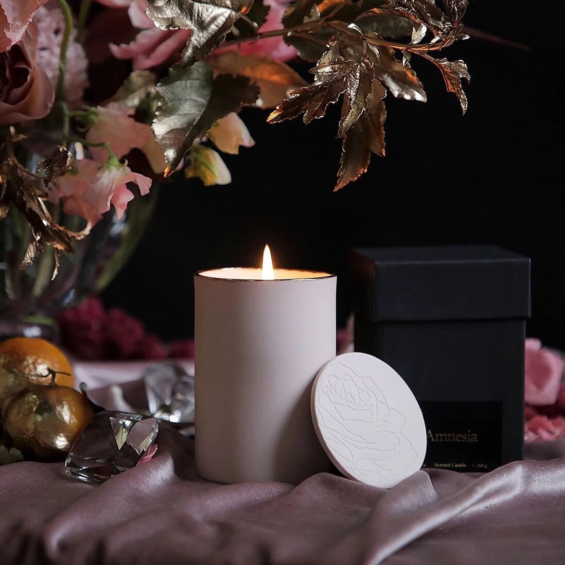M&Scent nagykereskedelmi luxus üvegtartó olcsó illatos olajgyertyák ajándék szett logóval