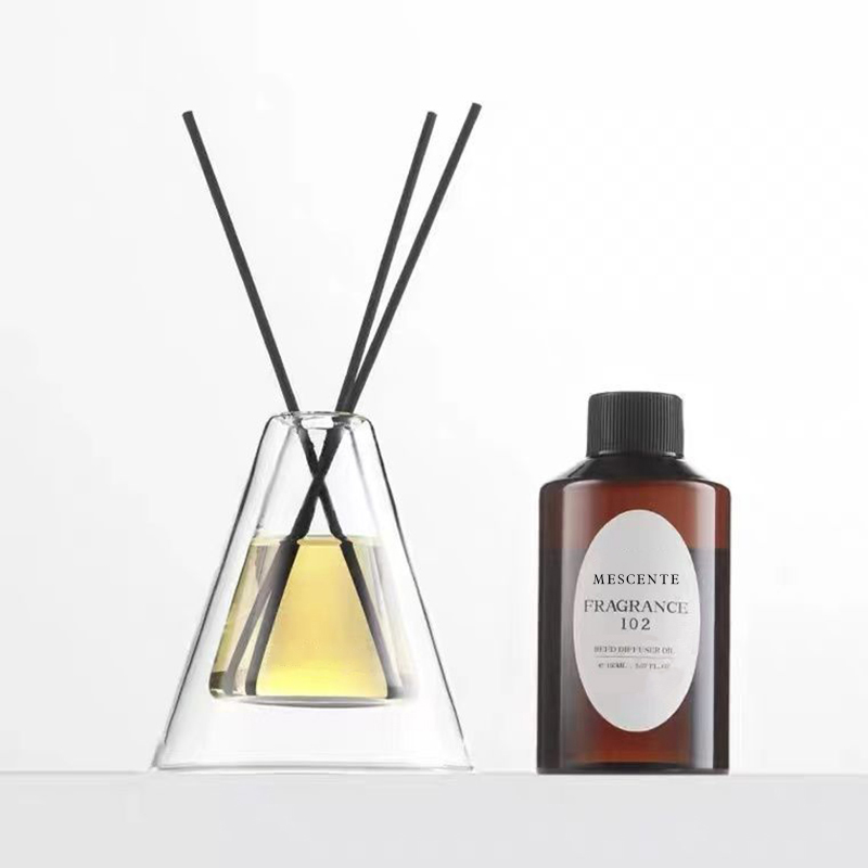 Egyedi nagy Hex Essenza egyedi üvegpalack fehér matt extra levegő aroma Reed diffúzor otthoni illat, náddiffúzorok karácsonyi