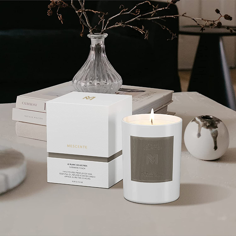 M&Scent nagykereskedelmi egyedi luxus fekete üvegedény karácsonyi aromaterápiás szójaviasz gyertya készletek