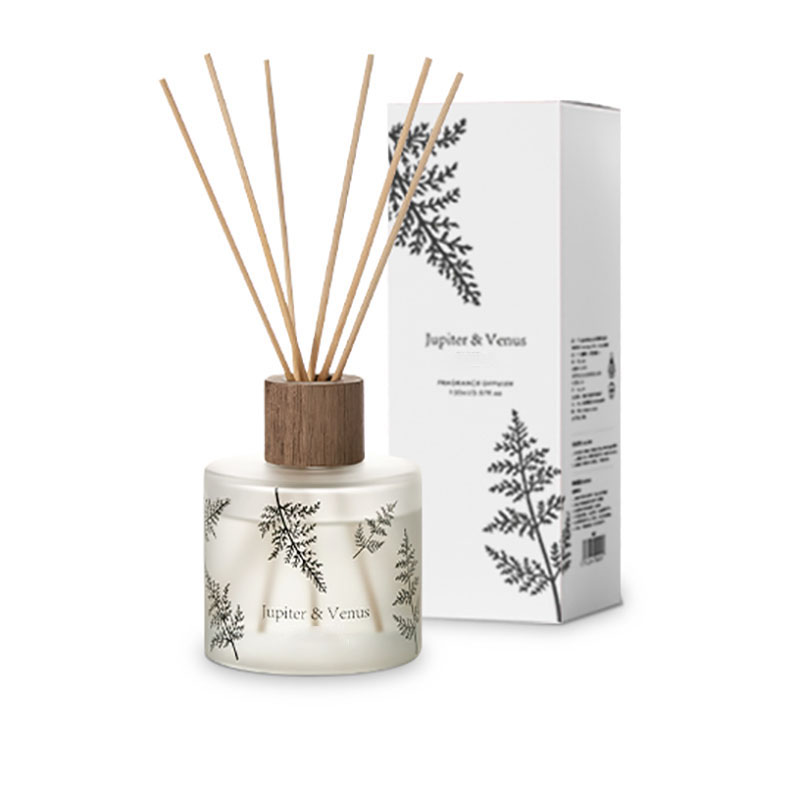 M&Scent nagykereskedelmi luxus egyedi dekoratív borostyán üveg No Fire egyedi átlátszó virág aroma nád diffuzor