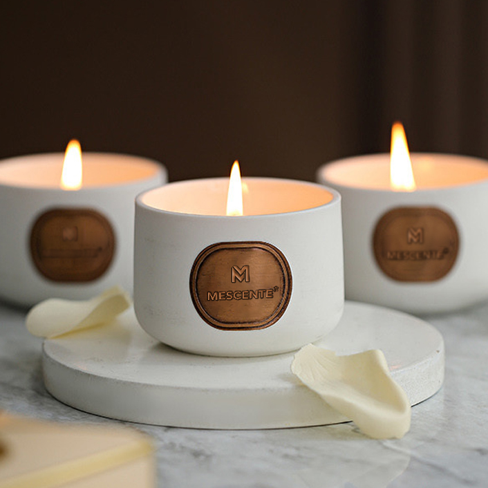 M&Scent saját márkás kerámia egyedi illatú kókuszviasz gyertya ajándék szettek