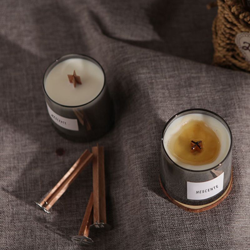 M&Scent luxus üvegedények kristály fa kanóc illatos szójaviasz gyertya, esküvői gyertyák