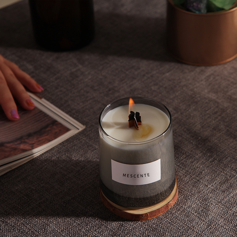 M&Scent luxus üvegedények kristály fa kanóc illatos szójaviasz gyertya, esküvői gyertyák