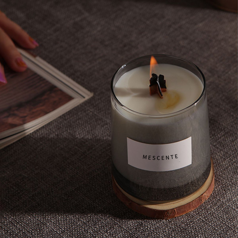 M&Scent luxus üvegedények kristály fa kanóc illatos szójaviasz gyertya, esküvői gyertyák