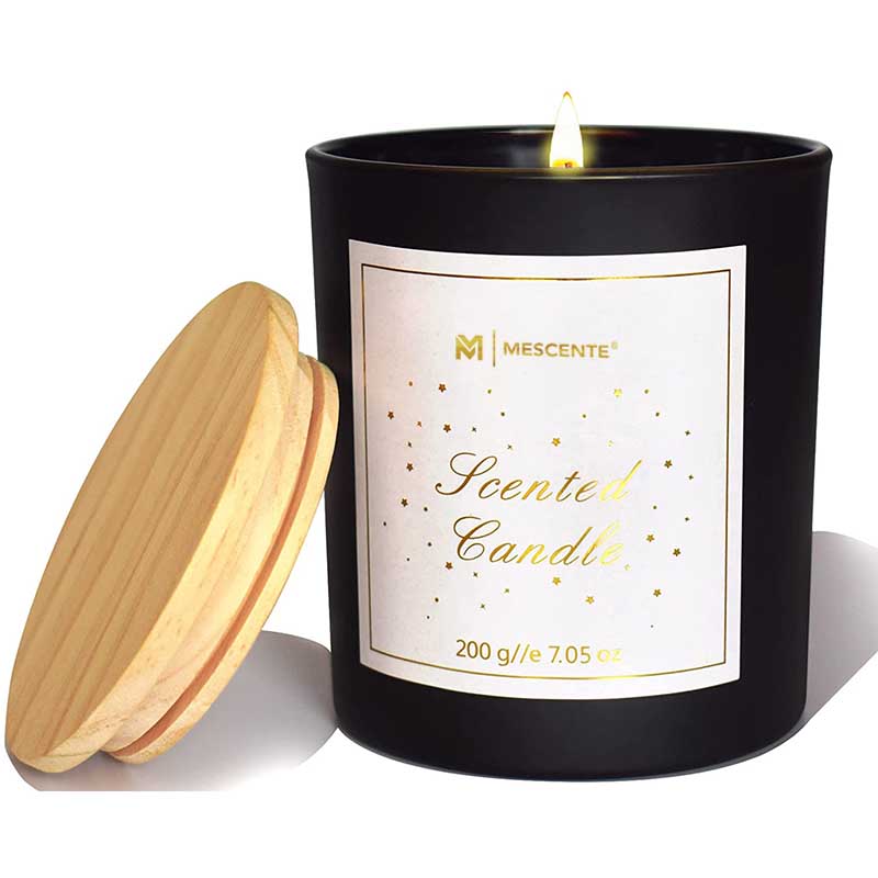 M&Scent egyedi logó mini kerek kristályüveg üveg erős kávé szójaviasz illatos gyertyák dobozzal ömlesztve