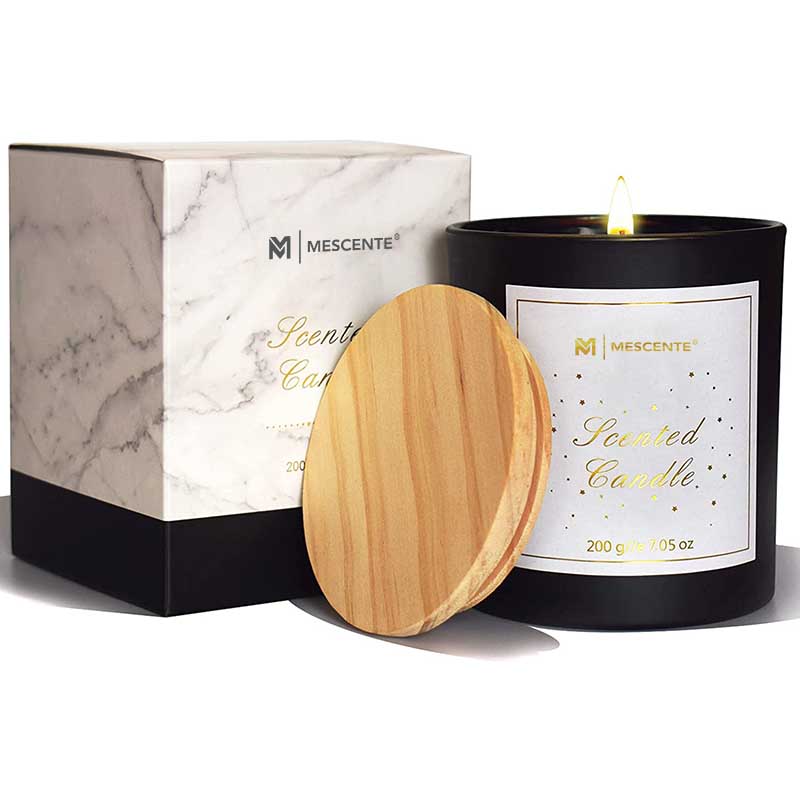 M&Scent egyedi logó mini kerek kristályüveg üveg erős kávé szójaviasz illatos gyertyák dobozzal ömlesztve