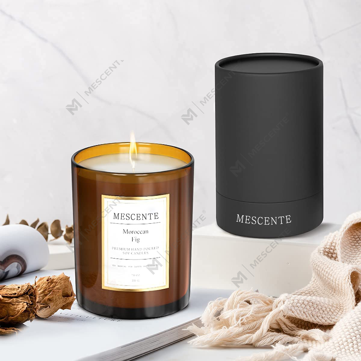 M&Scent nagykereskedelmi tömeges rendelés luxus egyedi saját címkével illatos szójaviasz gyertyák ajándék készlet