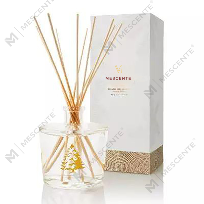 M&Scent nagykereskedelmi luxus üvegpalack Stik Fiber kerek fa csavaros aroma nád diffúzor ajándék készletek