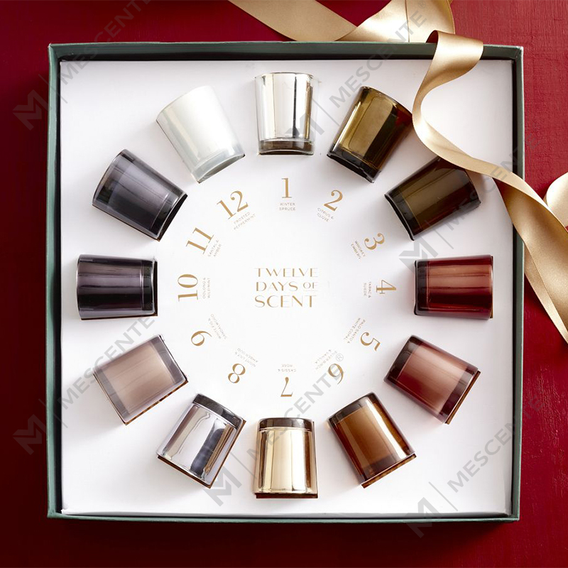 M&Scent Luxury Custom Jar Home Fragrance Karácsonyi illatos szójaviasz gyertyák fedéllel