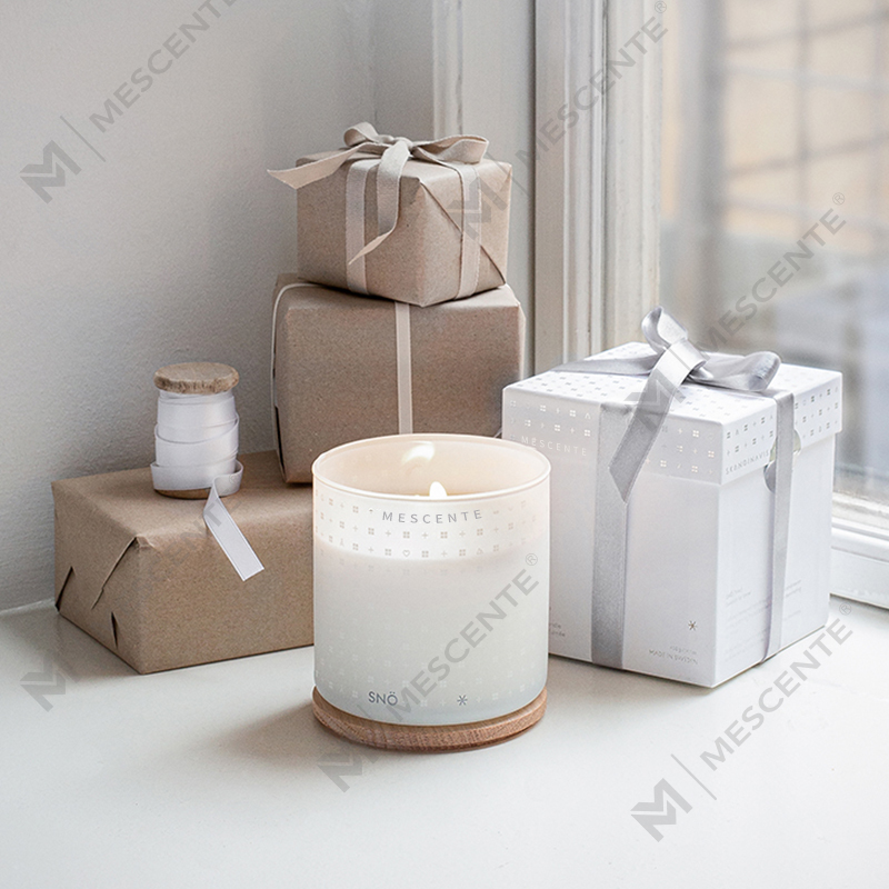 M&Scent luxus egyedi kézzel készített karácsonyi dekoratív illatos szójaviasz gyertyák díszdobozban