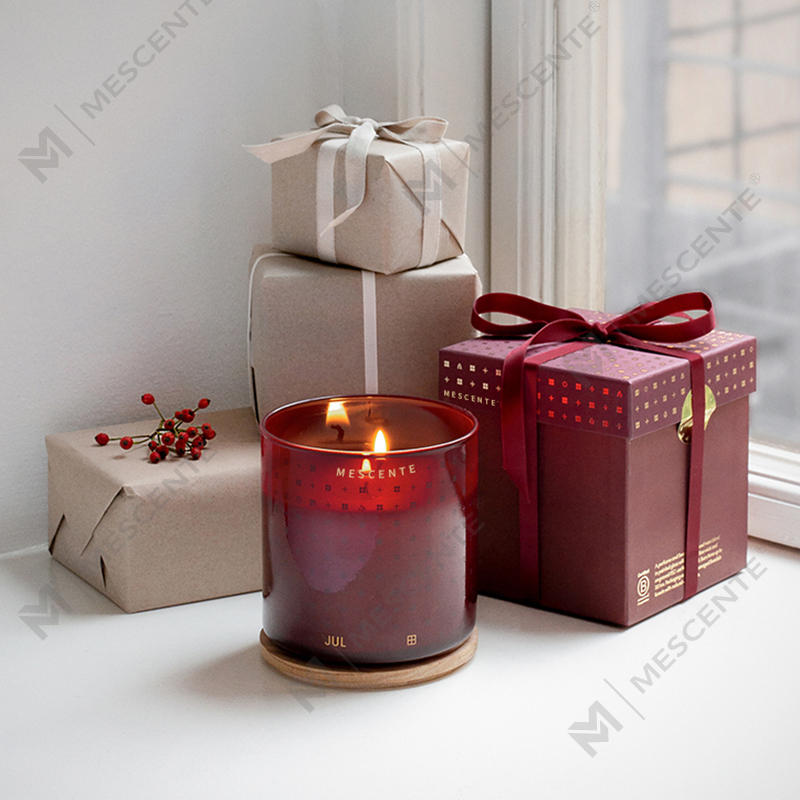M&Scent luxus egyedi kézzel készített karácsonyi dekoratív illatos szójaviasz gyertyák díszdobozban