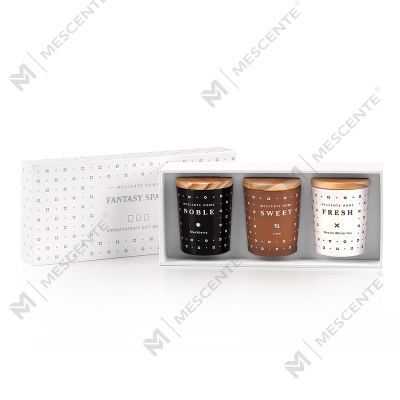M23352 3 csomagos háztartási szójaviasz aromaterápiás illatos gyertya készlet