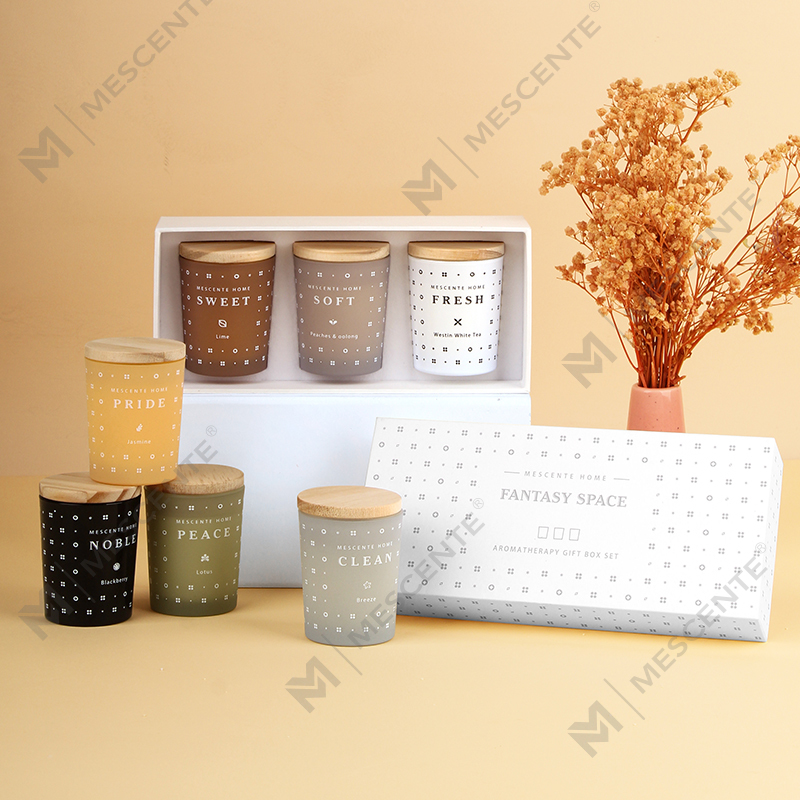 M23352 3 csomagos háztartási szójaviasz aromaterápiás illatos gyertya készlet