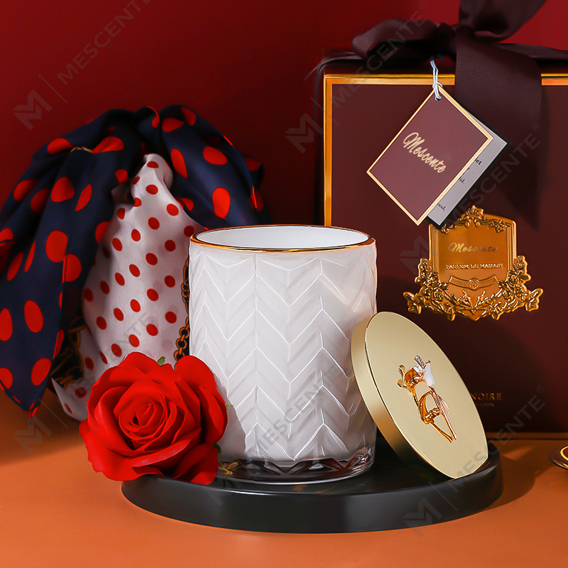 M&Scent Nagykereskedelmi Egyedi saját címkés tartály Aromaterápiás Illatos Illat Aroma Szója Gyertyák Kristályokkal
