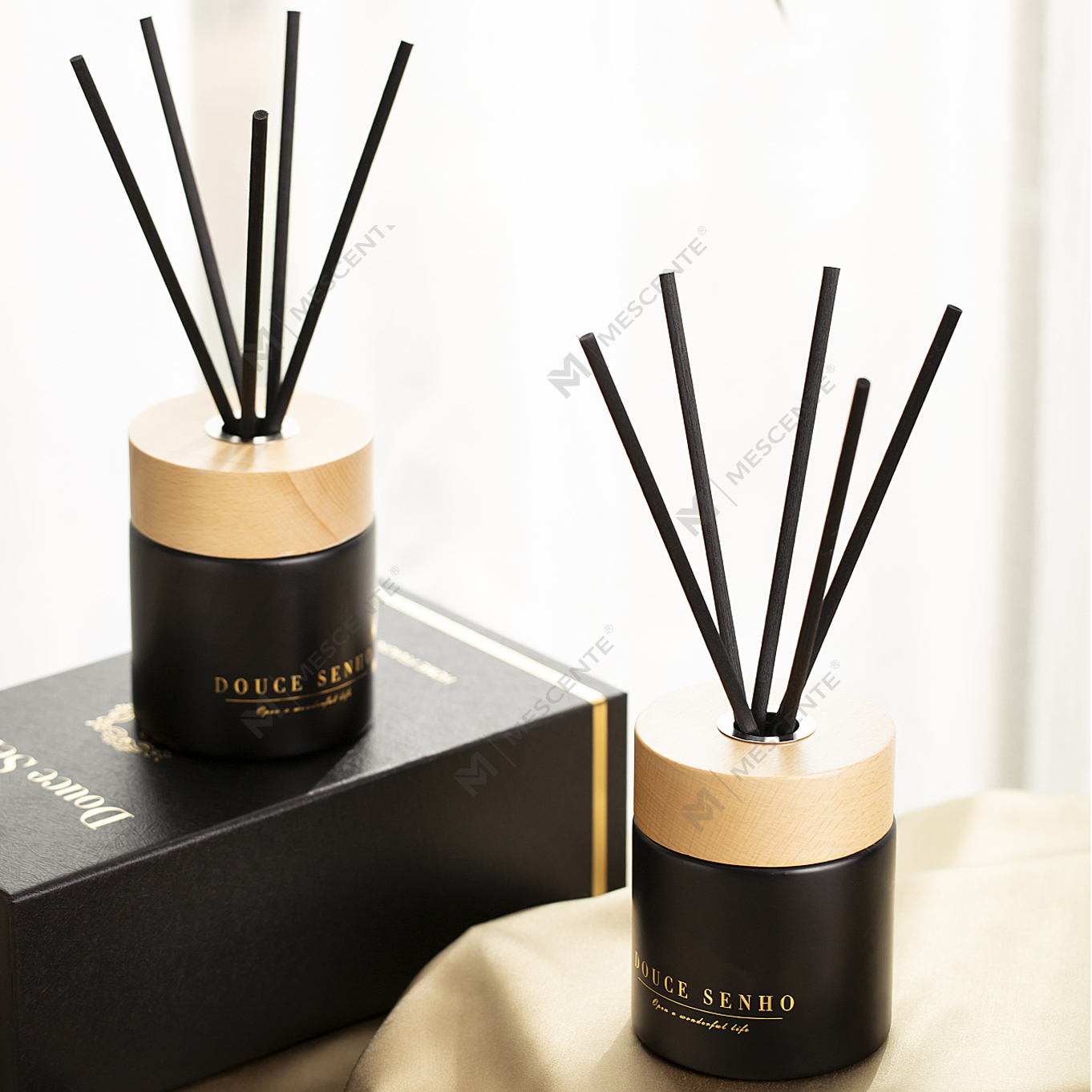 M&Scent Black Bottle Parfüm Aroma Reed Diffúzor Olaj, Illat Thaiföld Reed Diffúzorok Ajándékkészlet