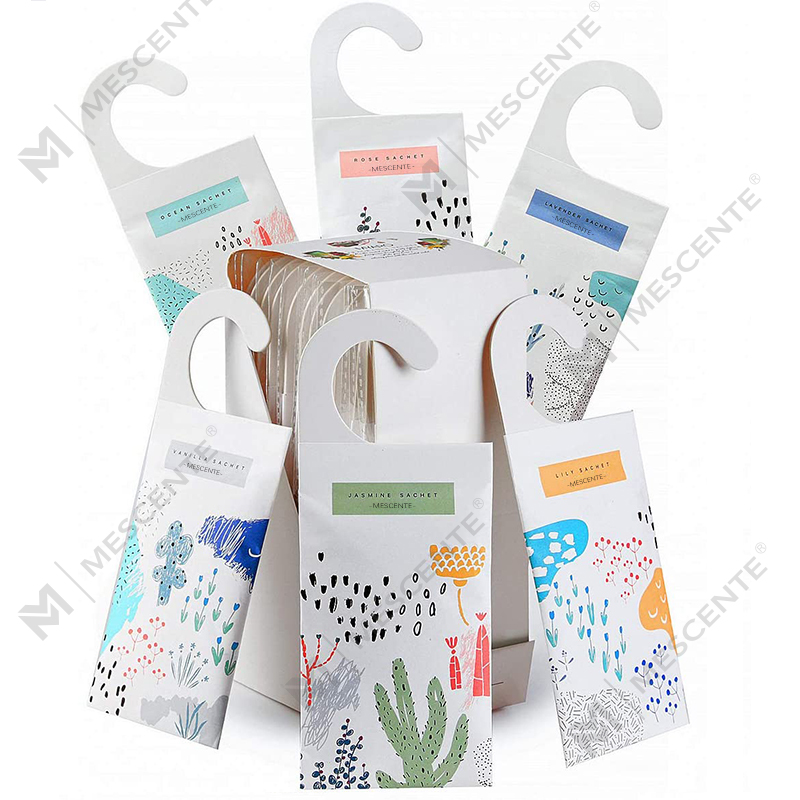 M&Scent új dizájn, testreszabott illatos zacskós zacskók függő, gardrób illatos tasakok