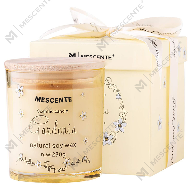 M&Scent kézzel készített luxus üvegtartó Spirituális kerámia oszlopos vanília illatú gyertya kristályokkal