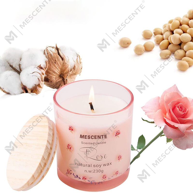 M&Scent kézzel készített luxus üvegtartó Spirituális kerámia oszlopos vanília illatú gyertya kristályokkal