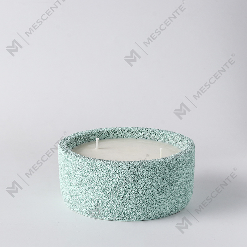 M&Scent luxus kézzel készített logó spirituális oszlopos gyertyák illatosított üveg kristályokkal, 3 kanóc gyertya