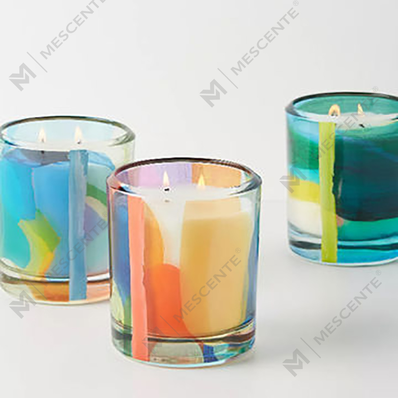M&Scent nagykereskedelmi luxus egyedi dekoráció saját márkás fekete üvegkristály illatú szójaviasz gyertyák
