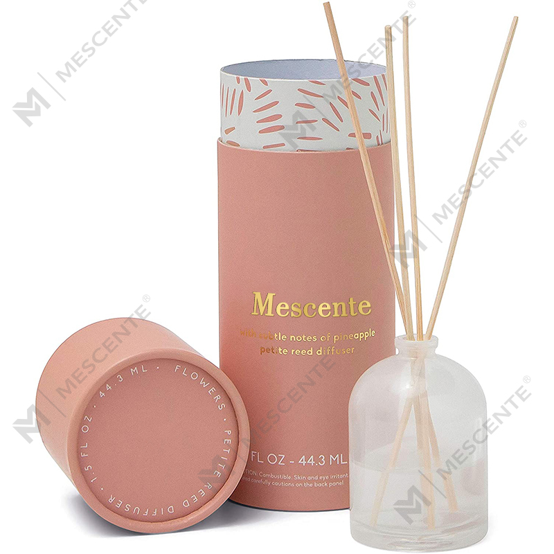 M&Scent luxus egyedi nagy rózsa arany üveg virág, saját címkés folyékony nád diffúzor díszdobozzal