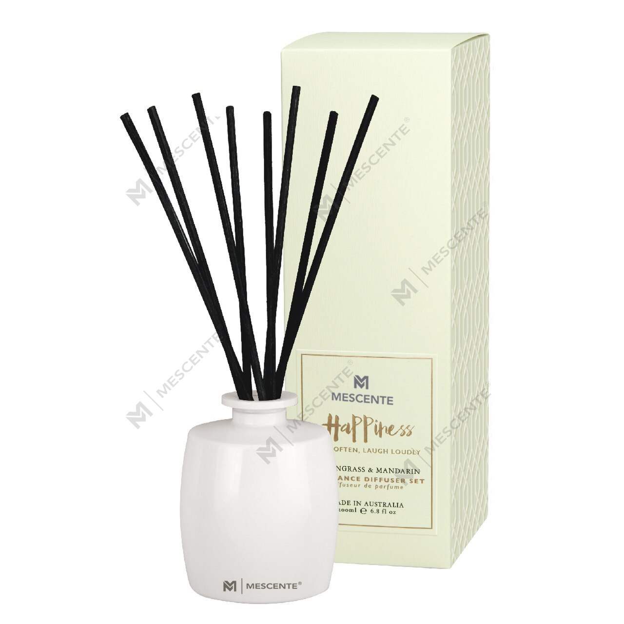 M&Scent nagy üvegpalack Otthoni Essentials Aroma Reed diffúzor ajándék szett rattan pálcikákkal