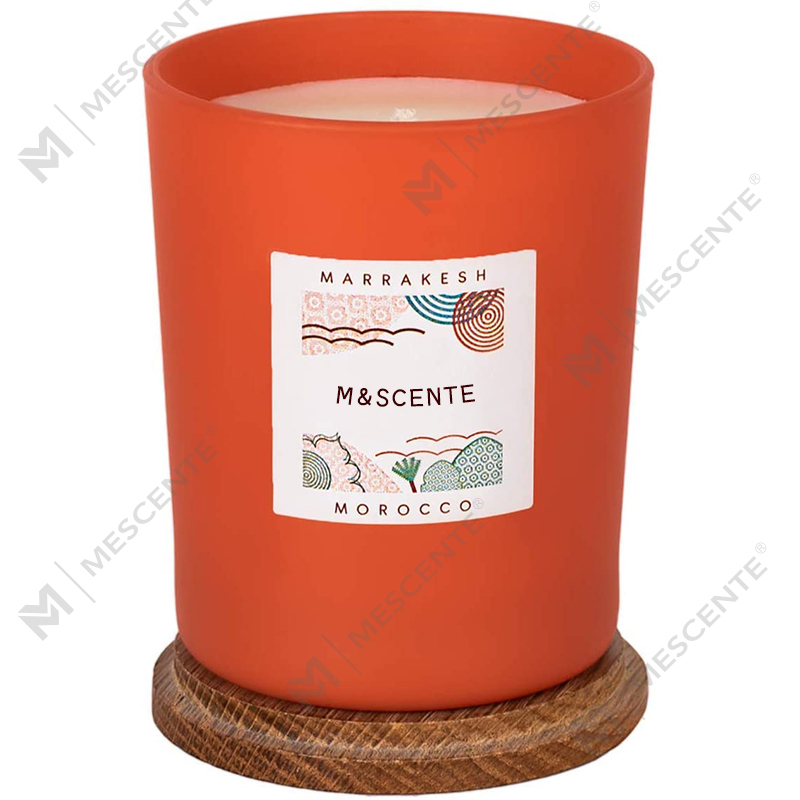 M&Scent egyedi saját márkás gyártmányú, színes illatosított szójaviasz sikkes gyertyák