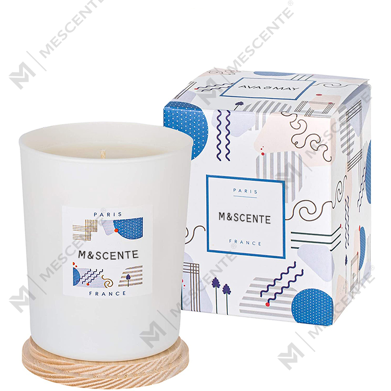 M&Scent egyedi saját márkás gyártmányú, színes illatosított szójaviasz sikkes gyertyák