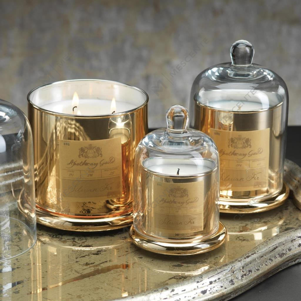 M&Scent dekoratív romantikus esküvői csengő üveg kupolával illatos gyertya A29275