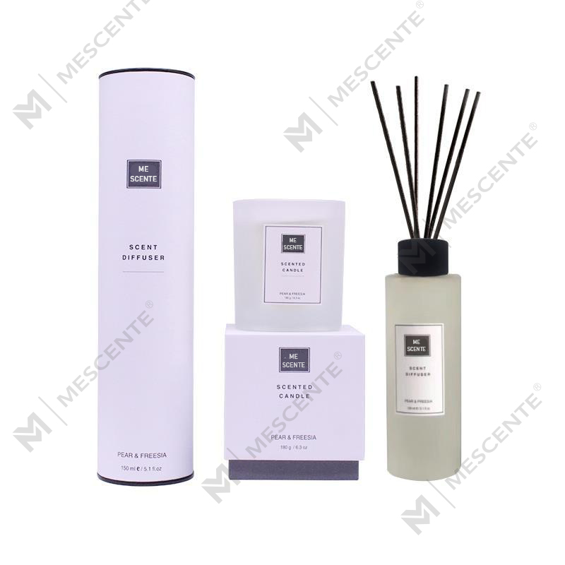 150 ml-es otthoni illatú Reed diffúzor ajándék szett illatos gyertyával A99189