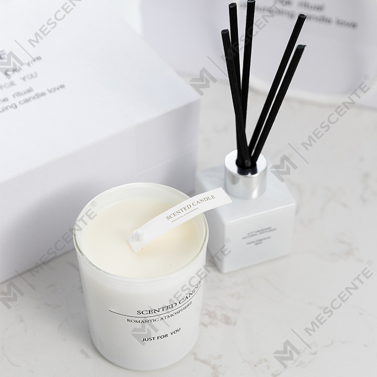 140g otthoni illatos gyertya illatú Reed diffúzor ajándék szett A99199