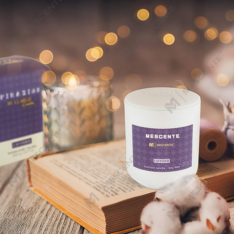 M&Scent Mason Jar mini szója alapú gyertyák, luxus csomagolás márvány gyertya szójaviasz