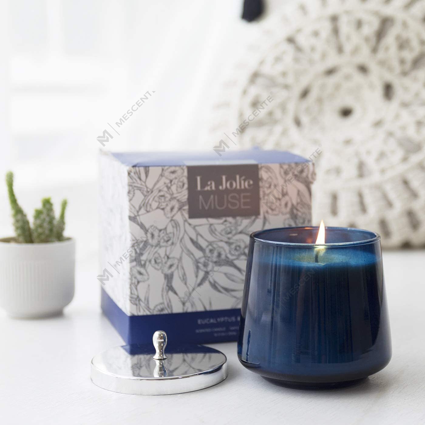 M&Scent 100%-ban természetes aromaterápiás könyv illatú szója gyertya otthonra, nagy üvegek illatos gyertyák