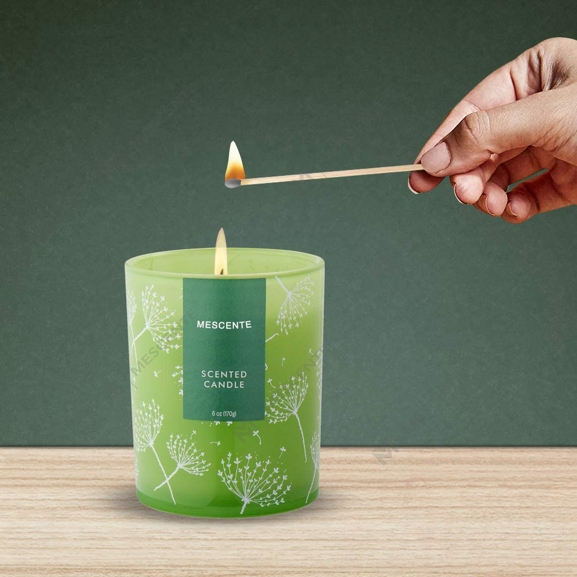 M&S illat Egyedi alakú logó nyomtatási minta aromaterápiás illatgyertyák, illatos gyertyák szárított virágokkal