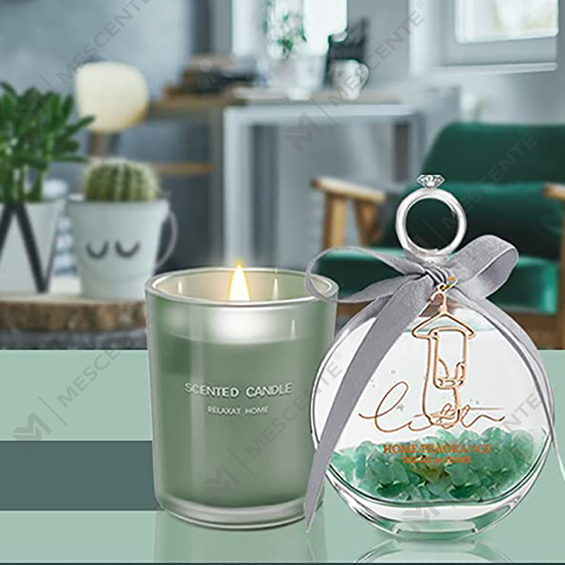 M&Scent citrombazsalikom illatos olajos nád diffúzor és illatos gyertya ajándék készlet botokkal otthonra