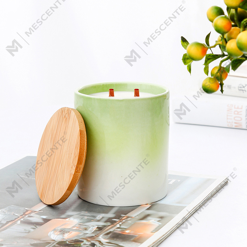 M&Scent Private Label lakberendezési egyedi illatos gyertyák kerámia gyertyatartókban