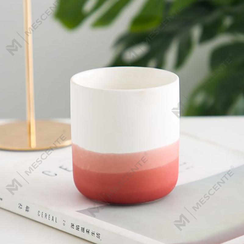 M&Scent dekoratív kerámia kék-fehér váza kúpos teamécses gyertyatartó, lámpások és gyertyatartók