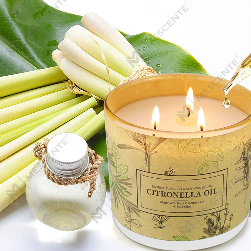 Tartós, 3 kanócos tégelyes illatos aromaterápiás citronella olajos gyertya készletek otthoni kerti terasz erkélyre