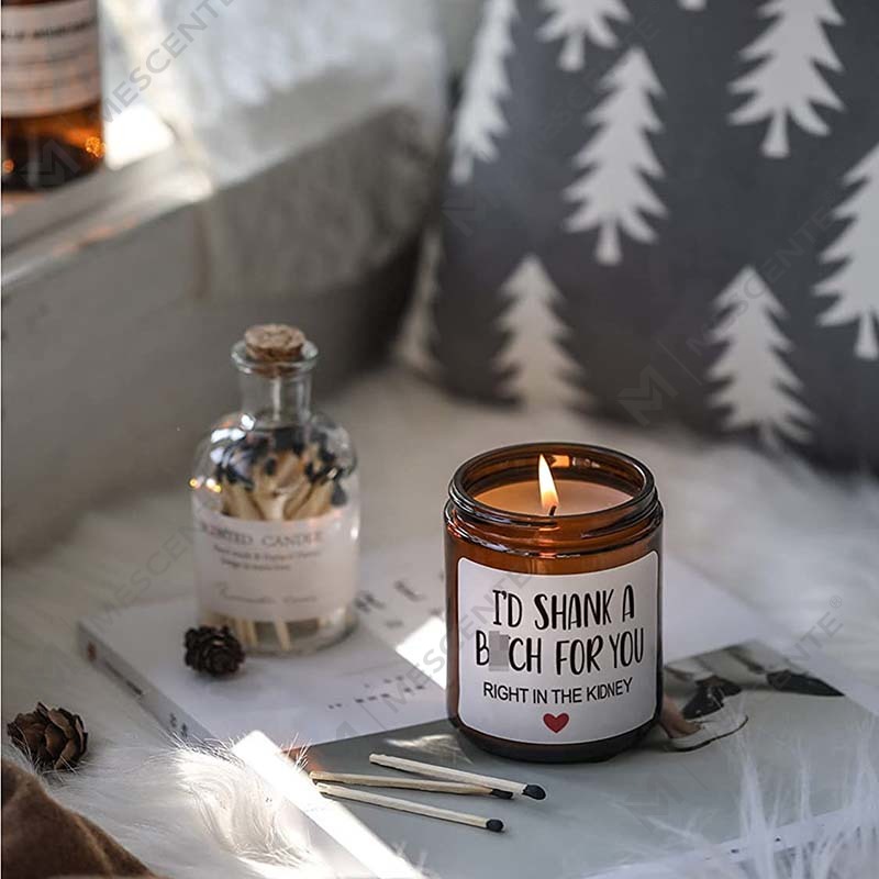 M&Scent 100% természetes viasz karácsonyi illatos gyertya otthoni ajándék szetthez, illatos gyertya üvegedényben fém tetővel