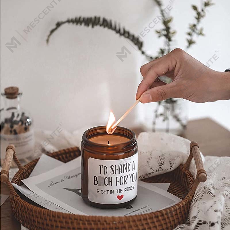 M&Scent 100% természetes viasz karácsonyi illatos gyertya otthoni ajándék szetthez, illatos gyertya üvegedényben fém tetővel