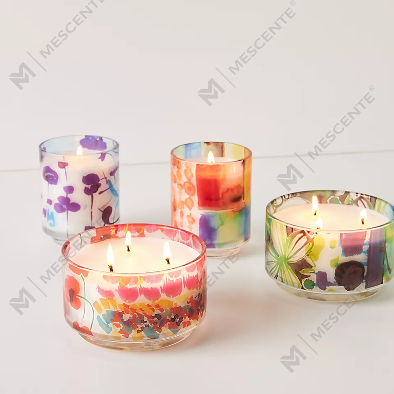 M&Scent Luxus Egyedi Dekoráció Private Label 3 Wick A Sunday Painter üvegkristály illatú szójaviasz gyertyák