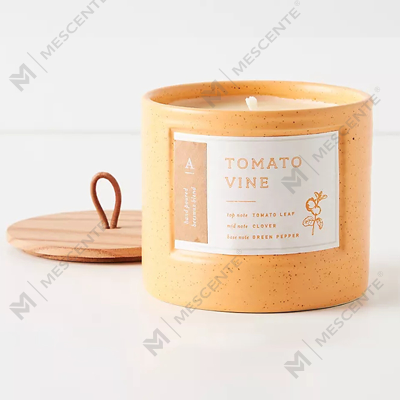 M&Scent Private Label Színes kerámia tégelyek Illatos szójaviasz Chic gyertyák