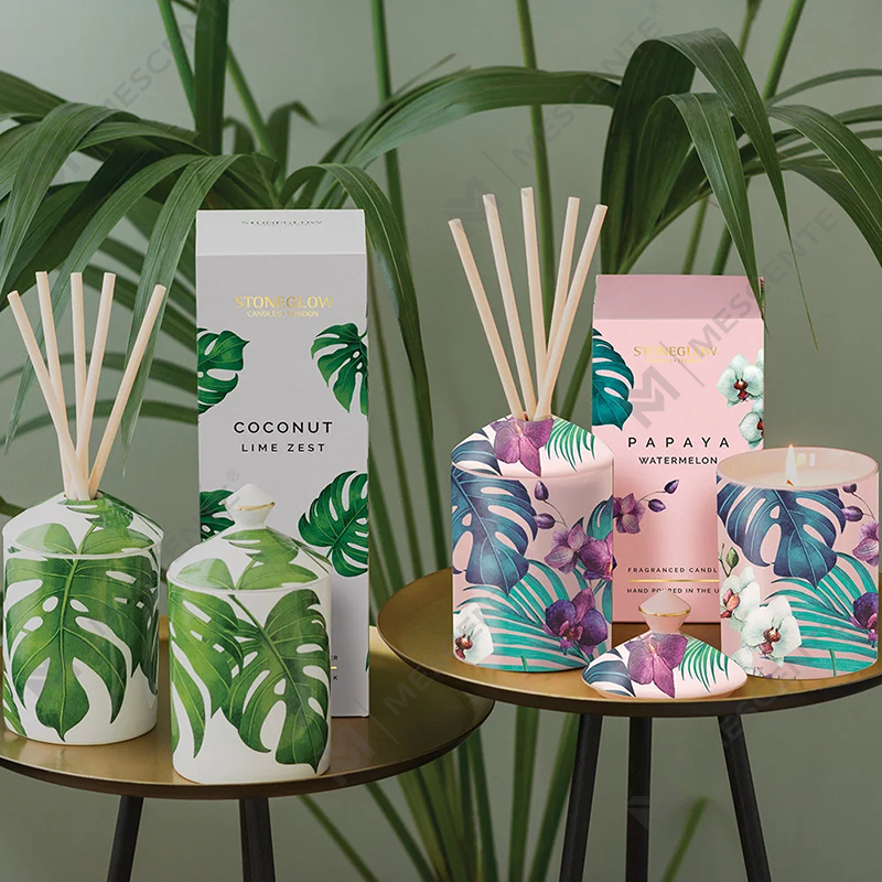 M&Scent Special Design Color Urban Botanics pohárgyertya összecsukható dobozzal